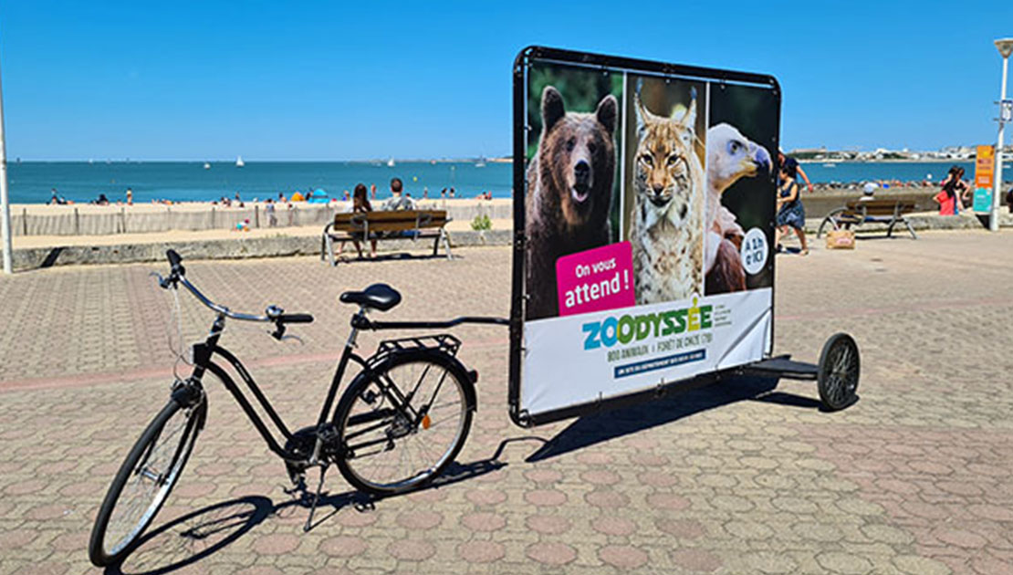 Bikecom pour le parc animalier Zoodysee BikeCom Le premier reseau daffichage national eco responsable 1