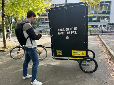 Amnesty International Bikecom premier reseau daffichage national eco responsable 3